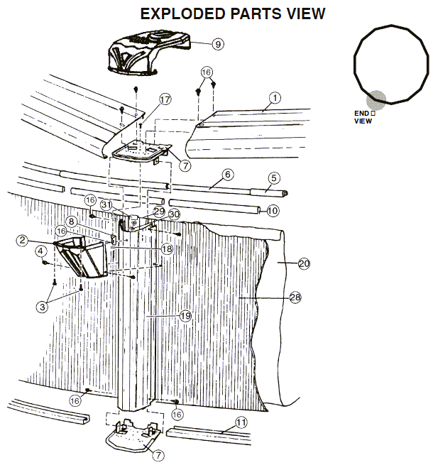 12' x 20' Oval 52" Embassy Century Parts Reorder